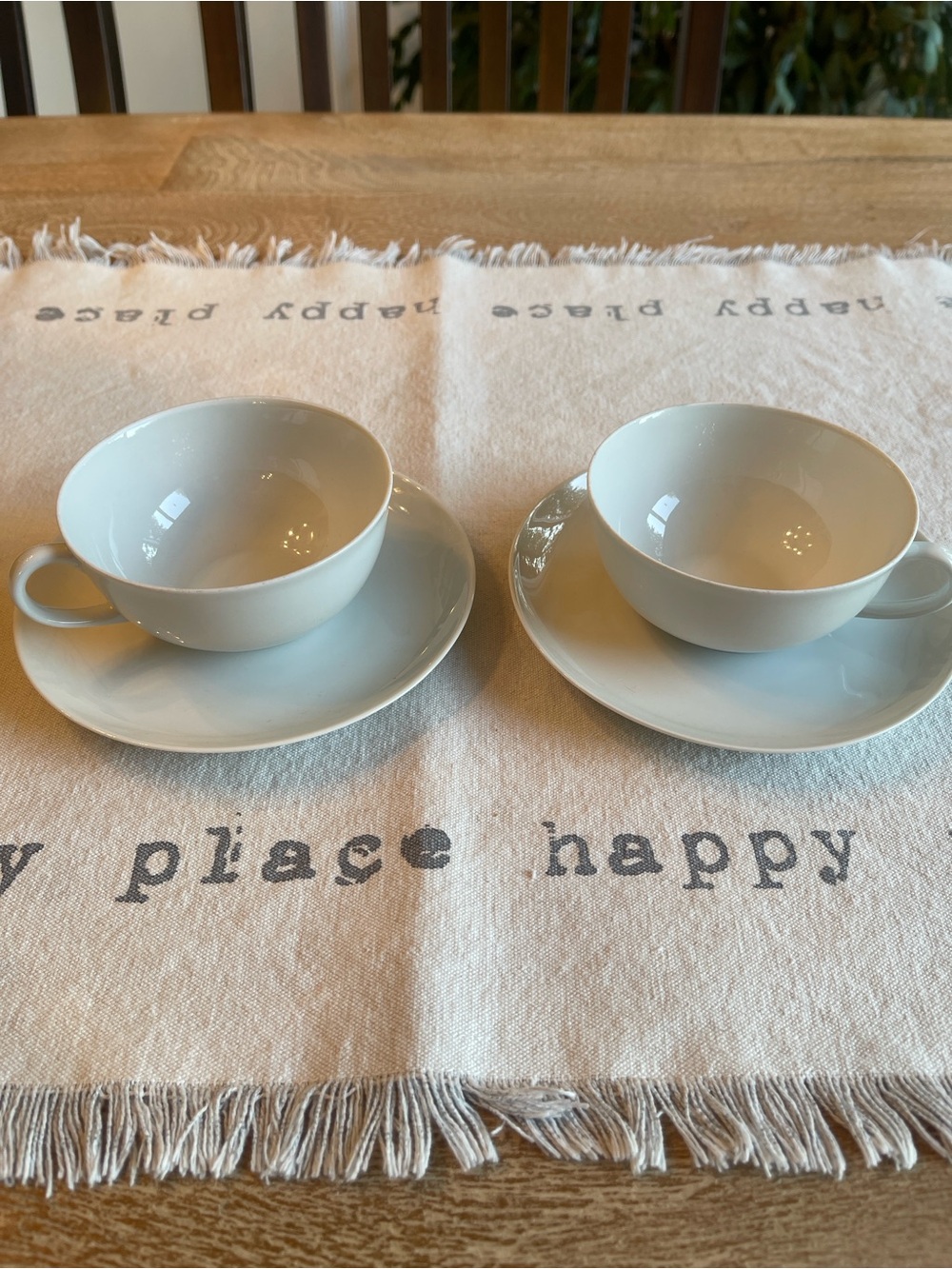 Classic White Arzberg Porcelain Tea Cup and Saucer Set - 2 German made